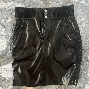 Isabel Marant Black Wet Leather Skirt